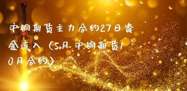 10月24日收盘沪铜期货资金流出2.97亿元